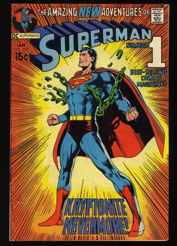 Cover Scan: Superman #233 FN+ 6.5 Neal Adams Cover!  Superman Breaks Loose! - Item ID #327594