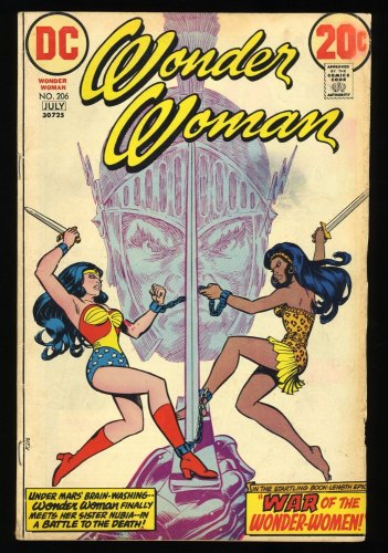 Cover Scan: Wonder Woman #206 FN- 5.5 1st Appearance Nubia Cover Origin Issue! - Item ID #327944