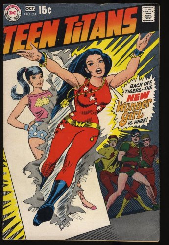 Cover Scan: Teen Titans #23 FN/VF 7.0 New Wonder Girl Costume! - Item ID #327968