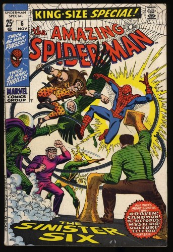 Cover Scan: Amazing Spider-Man Annual #6 FN+ 6.5 Sinister Six Appearance! - Item ID #327976