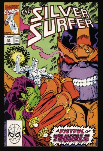 Cover Scan: Silver Surfer (1987) #44 NM- 9.2 1st Infinity Gauntlet Thanos! - Item ID #327977