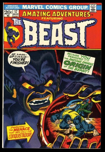 Cover Scan: Amazing Adventures #17 NM 9.4 Origin of the Beast! Marvel 1973! - Item ID #328525