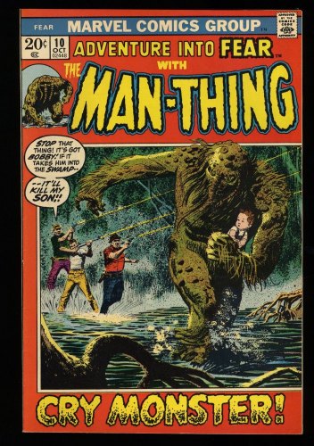 Cover Scan: Fear #10 VF 8.0 1st Appearance Man-Thing in Title and Origin Retold! - Item ID #329041