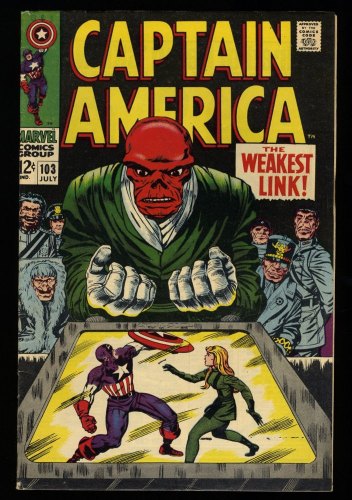 Cover Scan: Captain America #103 VF- 7.5 Red Skull Appearance! Jack Kirby! - Item ID #329050