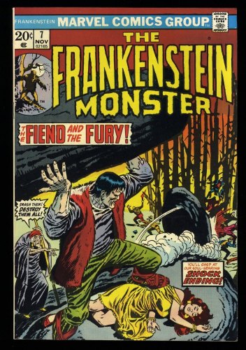 Cover Scan: Frankenstein #7 VF+ 8.5  Fury of a Fiend! John Buscema Cover! Dracula Cameo! - Item ID #329087