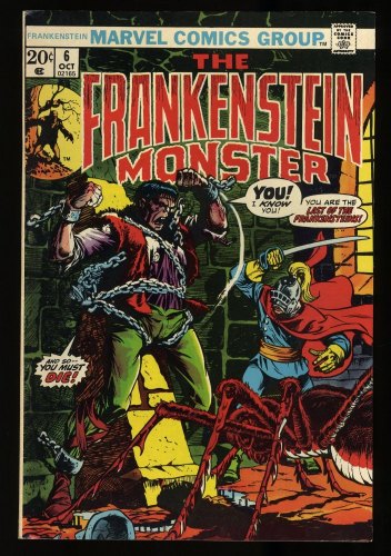 Cover Scan: Frankenstein #6 NM 9.4 In Search of the Last Frankenstein! Mike Ploog Cover! - Item ID #329200