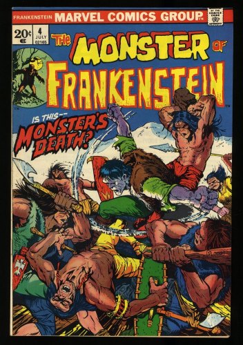 Cover Scan: Frankenstein #4 VF+ 8.5 Death of the Monster! Mike Ploog Marvel Horror! - Item ID #329201