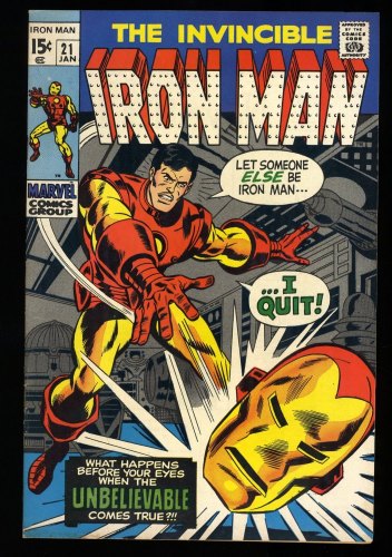 Cover Scan: Iron Man #21 VF+ 8.5 Crimson Dynamo Appearance! - Item ID #329338