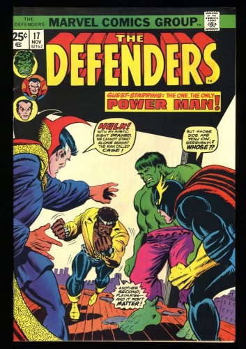 Cover Scan: Defenders #17 NM- 9.2 Hulk Dr. Strange Luke Cage 1st Wrecking Crew! - Item ID #329566