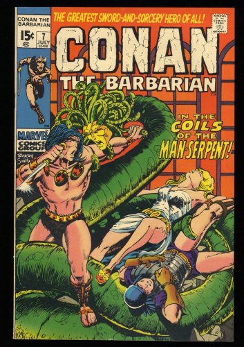 Cover Scan: Conan The Barbarian #7 VF/NM 9.0 In The Coils of The Man Serpent! - Item ID #329568