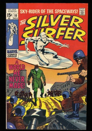 Cover Scan: Silver Surfer #10 VF 8.0 Galactus! Eternity! Nova! Buscema/Adkins Art! - Item ID #329569