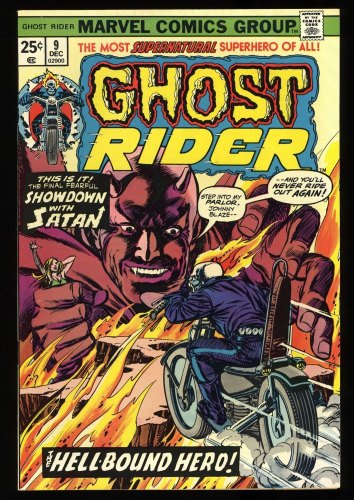 Cover Scan: Ghost Rider (1973) #9 NM 9.4 The Hell-Bound Hero! Gil Kane Cover! - Item ID #329794