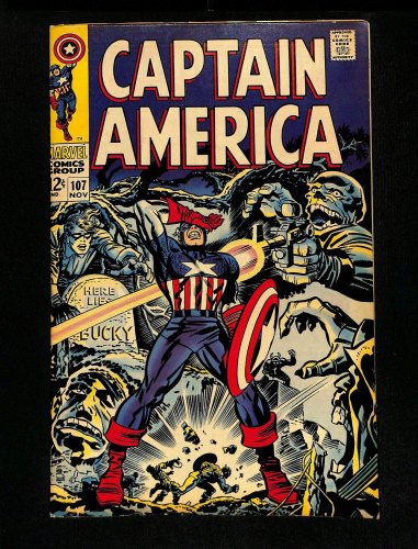 Cover Scan: Captain America #107 FN/VF 7.0 1st Doctor Faustus Red Skull Cover! - Item ID #330314