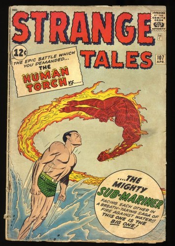 Cover Scan: Strange Tales #107 GD+ 2.5 Human Torch Vs. The Sub-Mariner! - Item ID #331646