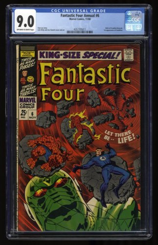 Cover Scan: Fantastic Four Annual #6 CGC VF/NM 9.0 1st Appearance Annihilus! - Item ID #332259