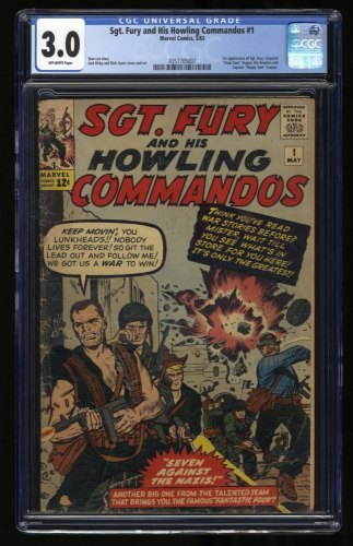 Cover Scan: Sgt. Fury and His Howling Commandos (1963) #1 CGC GD/VG 3.0 1st Appearance! - Item ID #332264