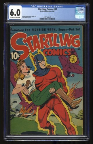 Cover Scan: Startling Comics #43 CGC FN 6.0 Final Trouble-Shooter!  Alex Schomburg Cover! - Item ID #332282