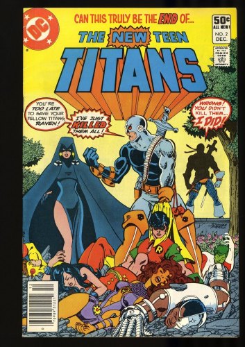 Cover Scan: New Teen Titans #2 VF+ 8.5 Newsstand Variant 1st Appearance Deathstroke! - Item ID #332830