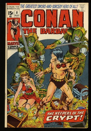 Cover Scan: Conan The Barbarian #8 VF+ 8.5 The Keeper of The Crypt! Windsor-Smith Cover - Item ID #332839