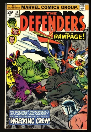 Cover Scan: Defenders #18 NM- 9.2 1st Appearance Full Wrecking Crew! Rampage! - Item ID #332857