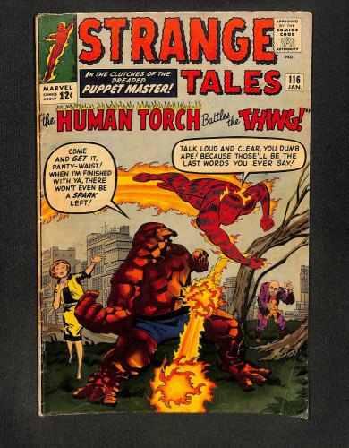 Cover Scan: Strange Tales #116 VG+ 4.5 1st Thing Crossover! 2nd Wong &amp; Nightmare! - Item ID #333172