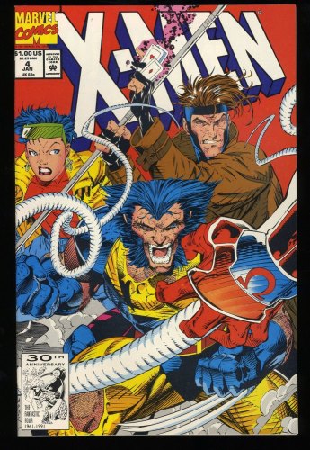 Cover Scan: X-Men #4 NM/M 9.8 1st Appearance Omega Red! Jim Lee John Byrne Story! - Item ID #333700