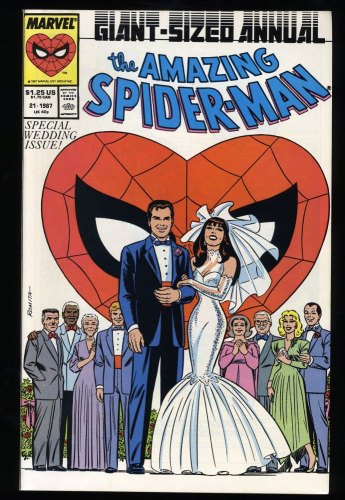 Cover Scan: Amazing Spider-Man Annual #21 NM+ 9.6 Wedding of Mary Jane + Peter Parker! - Item ID #333781