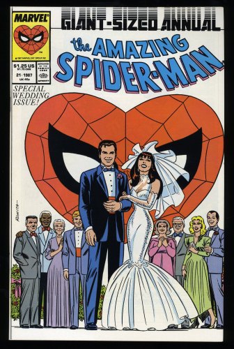 Cover Scan: Amazing Spider-Man Annual #21 NM+ 9.6 Wedding of Mary Jane + Peter Parker! - Item ID #333782