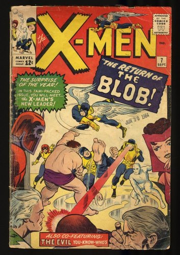 Cover Scan: X-Men #7 GD- 1.8 Blob! Magneto! Scarlet Witch Appearances! - Item ID #336269