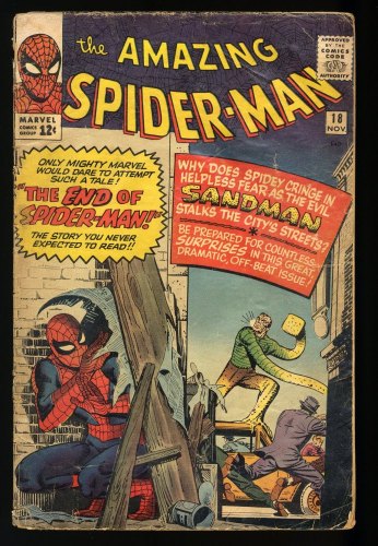 Cover Scan: Amazing Spider-Man #18 GD+ 2.5 3rd Sandman Appearance! Steve Ditko! - Item ID #337714
