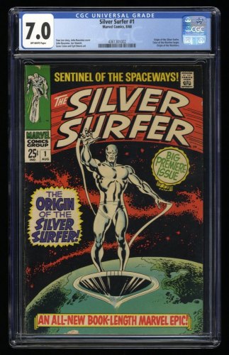 Cover Scan: Silver Surfer (1968) #1 CGC FN/VF 7.0 Origin Issue 1st Solo Title Doctor Doom! - Item ID #338685