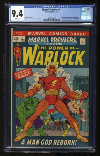 Cover Scan: Marvel Premiere (1972) #1 CGC NM 9.4 1st Appearance HIM Adam Warlock! - Item ID #340597