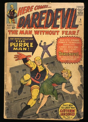 Cover Scan: Daredevil #4 GD 2.0 1st Appearance Killgrave, the Purple Man! - Item ID #342240