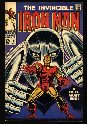 Cover Scan: Iron Man #8 FN 6.0 Origin of Whitney Frost! Gladiator! - Item ID #343615