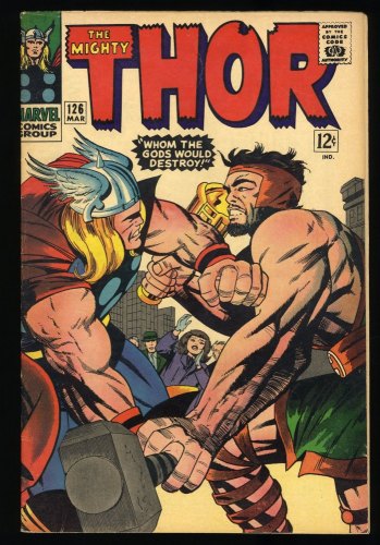 Cover Scan: Thor #126 FN/VF 7.0 1st issue Hercules Cover! Jack Kirby Cover! - Item ID #345175