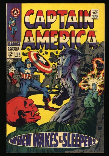 Cover Scan: Captain America #101 VF/NM 9.0 Red Skull Nick Fury Sleeper Appearances! - Item ID #345177