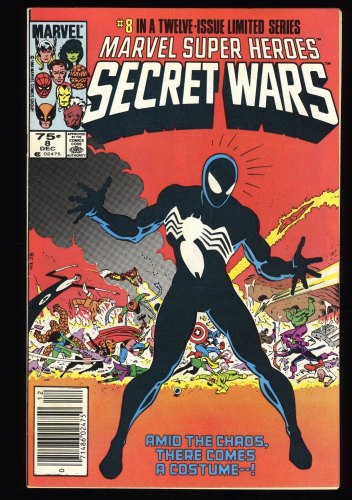 Cover Scan: Marvel Super-Heroes Secret Wars #8 VF+ 8.5 Newsstand Variant 1st Black Costume - Item ID #345200