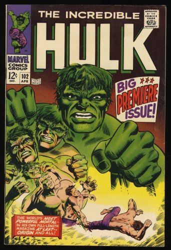 Cover Scan: Incredible Hulk #102 FN/VF 7.0 Continued from Tales to Astonish 101! - Item ID #345220