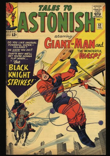 Cover Scan: Tales To Astonish #52 FN+ 6.5 1st Appearance of Black Knight! 1964! - Item ID #345254