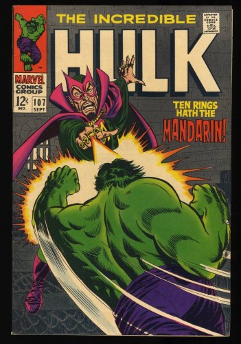 Cover Scan: Incredible Hulk #107 VF+ 8.5 Mandarin! Incredible Hulk! - Item ID #345255