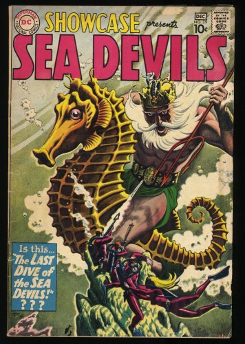 Cover Scan: Showcase #29 FN- 5.5 Sea Devils Appearance! The Last Dive? Heath Cover! - Item ID #345398