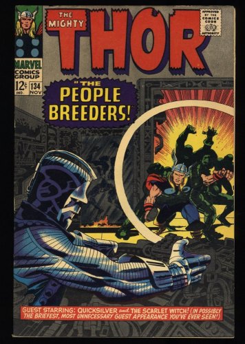 Cover Scan: Thor #134 VF 8.0 1st Appearance High Evolutionary and Man-Beast! - Item ID #345679