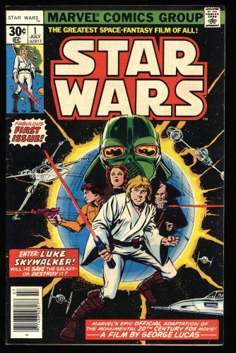 Cover Scan: Star Wars (1977) #1 FN/VF 7.0 1st Appearance Luke Skywalker Darth Vader! - Item ID #345681
