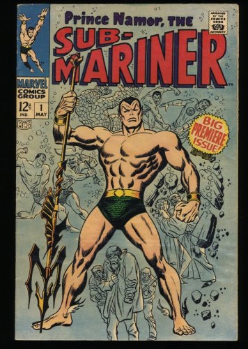 Cover Scan: Sub-Mariner (1968) #1 VG+ 4.5 Origin Retold! Fantastic Four Appearance! - Item ID #345756