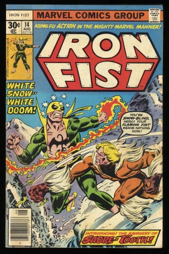 Cover Scan: Iron Fist #14 FN- 5.5 1st Appearance Sabretooth (Victor Creed)! - Item ID #345774