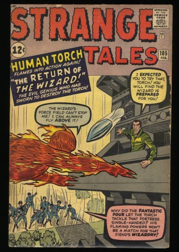 Cover Scan: Strange Tales #105 VG/FN 5.0 Human Torch The Wizard Appearance! - Item ID #345801