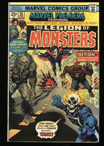 Cover Scan: Marvel Premiere #28 FN/VF 7.0 1st Legion of Monsters Ghost Rider Morbius! - Item ID #345852