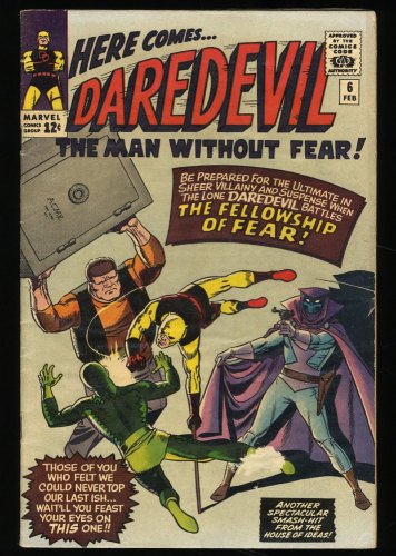Cover Scan: Daredevil #6 FN- 5.5 1st full Appearance of Mr. Mister Fear! - Item ID #345853