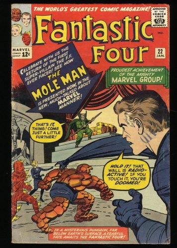Cover Scan: Fantastic Four #22 VG+ 4.5 2nd App Mole Man! Ayers Cover! - Item ID #345856