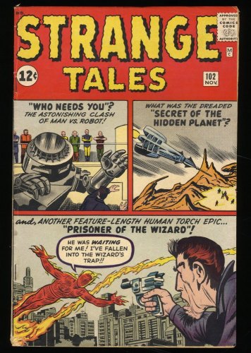 Cover Scan: Strange Tales #102 VG+ 4.5 1st Appearance Wizard! Human Torch! - Item ID #345857
